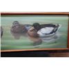 Image 2 : Ducks in Water Artwork by Artist Initials JL 31" x 14", Framed