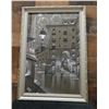 Image 1 : Arco de Cuchilleros in Madrid, Spain Artwork by Martin Hidalgo 1974, 16" x 22", Framed