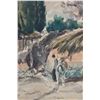 Image 3 : Italian Watercolor Painting by Kennedy (?) 19" x 23", Koa Framed & Matted