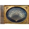 Image 2 : Vintage Hand Fan in Ornate, Gilded Frame 16" x 13"