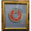 Image 1 : Chinese Embroidered Silk Collar 17" x 19", Framed