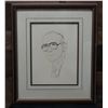 Image 1 : Male Figure Sketch Artwork by Artist Shien (?) w/ James F. Gray on Back 17" x 20", Framed & Matted