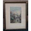 Image 1 : Consul d'Auvergne Street Scene Artwork w/ Embossed Letters 9" x 12", Framed & Matted