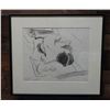 Image 1 : Sleeping Nude Charcoal Drawing by BP '66, 23" x 20", Framed & Matted