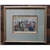 Image 1 : Salon du Negociant Chinois Narcisso Hand Colored Engraving by Bertrand 19" x 16", Framed & Matted