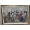 Image 2 : Salon du Negociant Chinois Narcisso Hand Colored Engraving by Bertrand 19" x 16", Framed & Matted