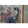 Image 3 : Salon du Negociant Chinois Narcisso Hand Colored Engraving by Bertrand 19" x 16", Framed & Matted