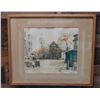 Image 1 : Parisian Street Scene Artwork Numbered 77/350 by Charles Blondin 25" x 21", Framed & Matted