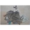 Image 2 : One of the Thirty-Six Immortals of Poetry Artwork Unsigned 17" x 21", Framed & Matted