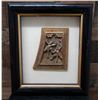 Image 1 : Asian Carved & Lacquered Panel Depicting Two Dancers 17" x 19", Framed