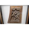 Image 2 : Asian Carved & Lacquered Panel Depicting Two Dancers 17" x 19", Framed