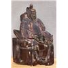 Image 1 : Carved Wooden Japanese Shinto Gate Guardian 30" x 20"