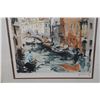 Image 3 : Venice Canal Scene Art Print Numbered 205/350 by Hebbelinck (?) 21" x 25", Framed & Matted