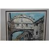 Image 2 : Venice Canal Scene Art Print Numbered 190/350 by Hebbelinck (?) 21" x 25", Framed & Matted