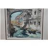 Image 3 : Venice Canal Scene Art Print Numbered 190/350 by Hebbelinck (?) 21" x 25", Framed & Matted