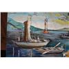 Image 3 : Folk Art Seascape Artwork by G. Soliman 8" x 6", Unframed