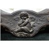 Image 3 : Victorian Mirror Reproduction w/ Tag 'Rare Carved Ebony Mirror' AH, 16" x 14"