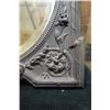 Image 4 : Victorian Mirror Reproduction w/ Tag 'Rare Carved Ebony Mirror' AH, 16" x 14"