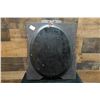Image 6 : Victorian Mirror Reproduction w/ Tag 'Rare Carved Ebony Mirror' AH, 16" x 14"