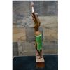 Image 5 : Carved Wooden Hula Dancer Statue 3.5" x 3.5" x 14.5"H