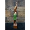 Image 7 : Carved Wooden Hula Dancer Statue 3.5" x 3.5" x 14.5"H