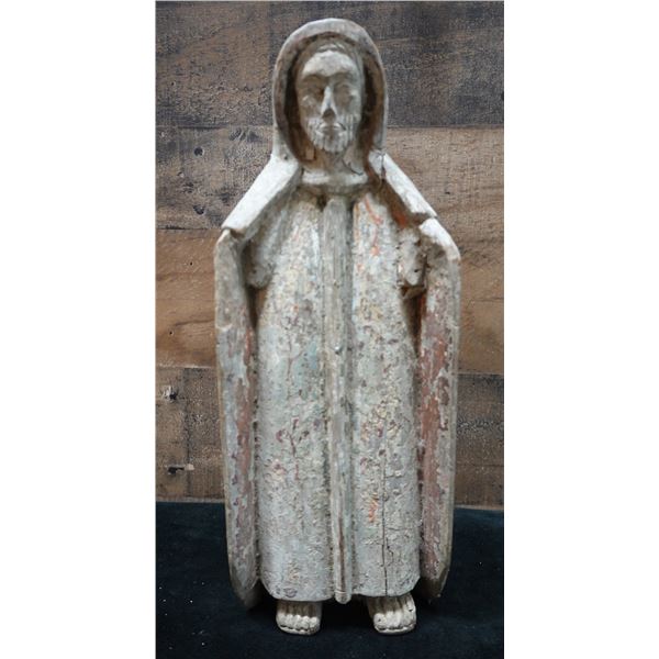 Santos Religious Figure Carved Statue