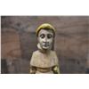 Image 2 : Santos Religious Figure Carved Statue 3.5" Dia, 11.5"H