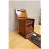 Image 15 : Antique Victorian Wood Travel Secretary, Desk w/ File Box & Inkwells 12" x 10" x 12.5"H