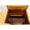 Image 5 : Antique Victorian Wood Travel Secretary, Desk w/ File Box & Inkwells 12" x 10" x 12.5"H