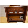 Image 9 : Antique Victorian Wood Travel Secretary, Desk w/ File Box & Inkwells 12" x 10" x 12.5"H