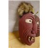 Image 3 : Qty 2 Inuit Carved Mask Wall Hangings Approx 14"-15""