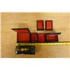 Image 10 : Qty 5 Russian Lacquer Boxes w/ Folk Scenes & Lids, Misc Sizes