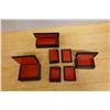 Image 9 : Qty 5 Russian Lacquer Boxes w/ Folk Scenes & Lids, Misc Sizes