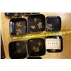 Image 12 : Qty 7 Antique Japanese Meiji Period Lacquer Box Set in Case Approx. 4" x 4" x 2"H each