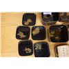 Image 4 : Qty 7 Antique Japanese Meiji Period Lacquer Box Set in Case Approx. 4" x 4" x 2"H each