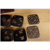 Image 7 : Qty 7 Antique Japanese Meiji Period Lacquer Box Set in Case Approx. 4" x 4" x 2"H each