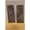 Image 4 : Qty 2 Vintage Chinese Carved Panels Circa 19th Century 12.5" x 4.5"