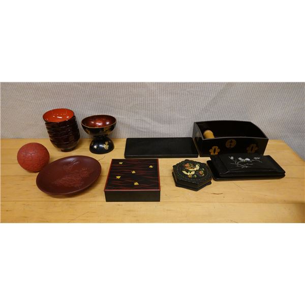 Multiple Lacquerware: Bento Boxes, Bowls, Plates, Platters, etc Misc Sizes
