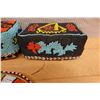 Image 3 : Qty 2 New Guinea Batak Tribal Bead Boxes w/ Lids & 4 Beaded Collars, Misc Sizes