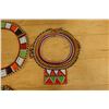 Image 6 : Qty 2 New Guinea Batak Tribal Bead Boxes w/ Lids & 4 Beaded Collars, Misc Sizes