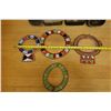 Image 9 : Qty 2 New Guinea Batak Tribal Bead Boxes w/ Lids & 4 Beaded Collars, Misc Sizes
