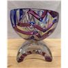 Image 1 : Glass 2-Part Royal Ribbons SE 2614 Balance Sculpture 8" Dia, 8"H