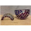 Image 3 : Glass 2-Part Royal Ribbons SE 2614 Balance Sculpture 8" Dia, 8"H