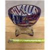 Image 7 : Glass 2-Part Royal Ribbons SE 2614 Balance Sculpture 8" Dia, 8"H