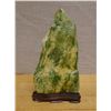 Image 1 : Nephrite Jade Desk Rock on Base 5" x 11"H