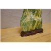 Image 2 : Nephrite Jade Desk Rock on Base 5" x 11"H