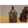 Image 2 : Qty 2 Chinese Temple Shrine Figures Circa 18th Century Approx. 7.5"H
