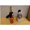 Image 6 : Qty 2 Japanese Dolls Approx. 7"-8"H  w/ Fan in Wooden Box w/ Calligraphy