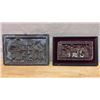 Image 1 : Qty 2 Balinese Carved Teak Panel & Chinese Furnite Panels 9" x 13.5"