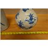 Image 13 : Qty 2 Asian Baluster Vases (1 repaired) & Chinese Pottery Heated Pillow w/ Maker's Mark, Misc Sizes